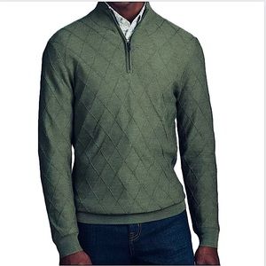 Jos. A. Bank Traditional Fit 1/4-Zip Pima Cotton Sweater